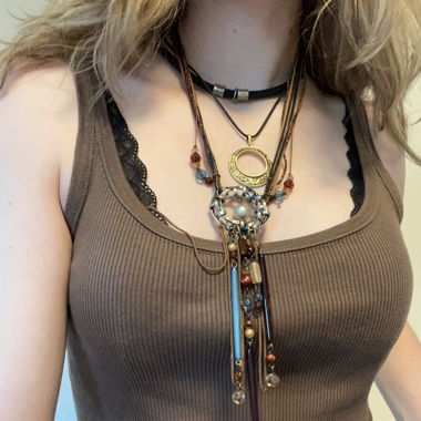 Brown summer tank top