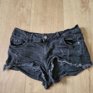 Short in jeans da donna neri