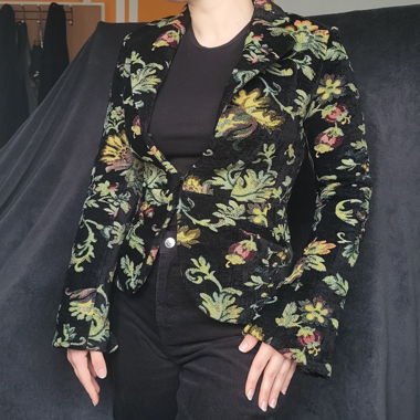 Blazer style vintage avec motif floral