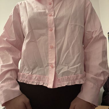 Blusa rosa con volant (164)