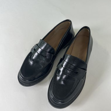 Mocassins en cuir noir EU 38