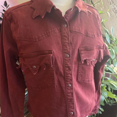 Scalpers Jeanshemd Rot Grösse L