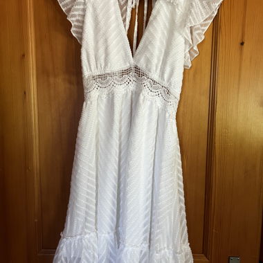 Sommer Boho-Kleid weiss
