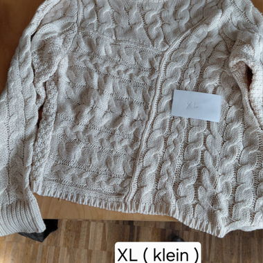 Maglione a trecce beige XL