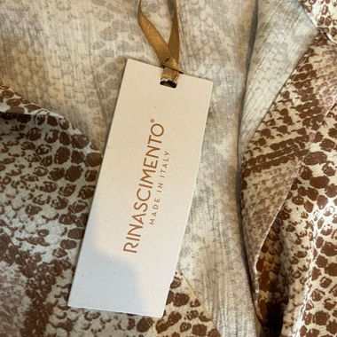 Beige Python Print Dress