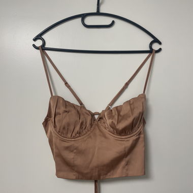 satin croptop