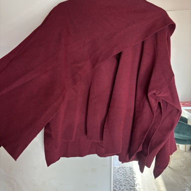 Bordeaux Oversize Cape Jacket