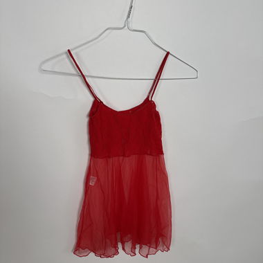Abito slip trasparente rosso