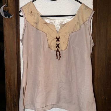 Vintage Damen-Top mit Stickerei Boho Western 