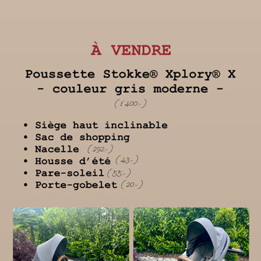 Poussette Stokke® Xplory® X couleur gris moderne 