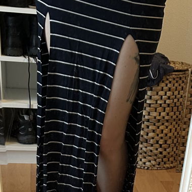 Maxigonna rigata con spacchi Topshop
