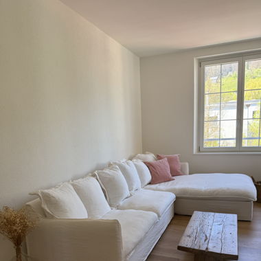 Linen Sofa with Washable Covers