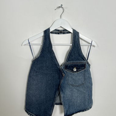 Zara Denim Corset Top