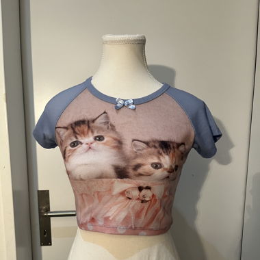 Katze, Kawaii, süßes Crop-Top
