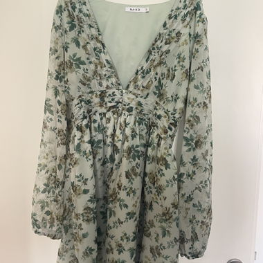 Floral chiffon mini dress