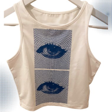 eyes crop top y2k