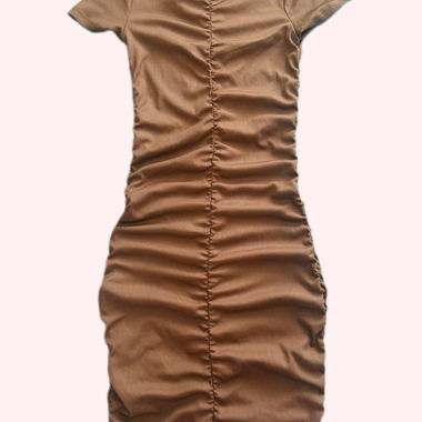 Vestito corto marrone