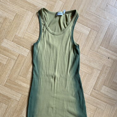 Robe moulante verte WEEKDAY 