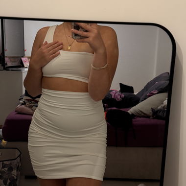 Weisses Cut-out Kleid