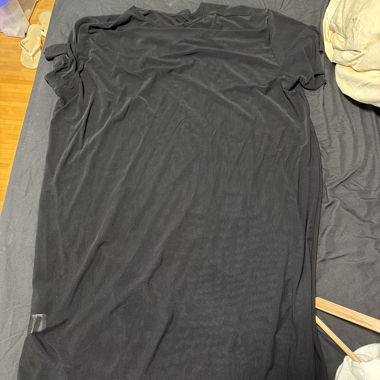 T-shirt noir oversize transparent