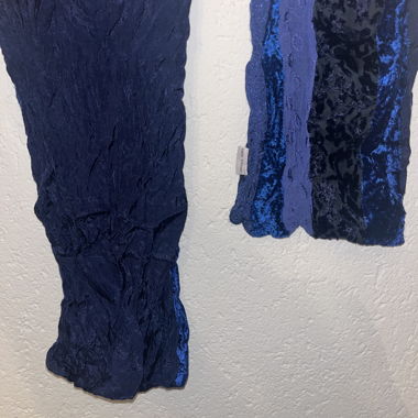 Foulard en velours bleu
