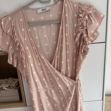rosa Wickelkleid