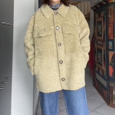 warme Winterjacke pastellgrün