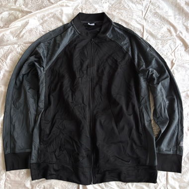 Paneled dark grey Starter zip jacket