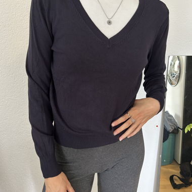 pullover bleu 