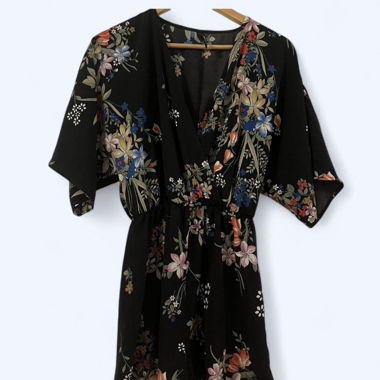 Stradivarius floral jumpsuit, size L
