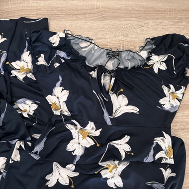 Navy Floral Dress