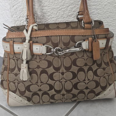 Original Coach Monogramm-Handtasche