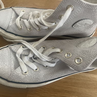 Converse Schuhe Weiss glänzend 