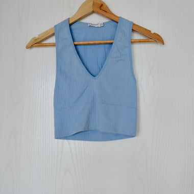 Hellblaues Top von Stradivarius, Grösse XS