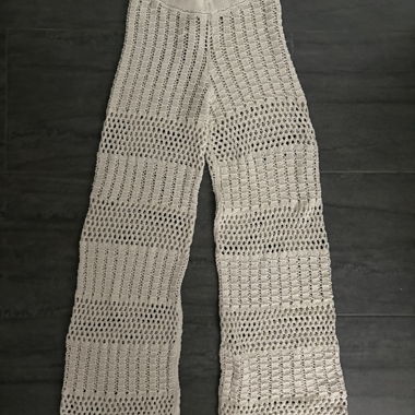 Pantaloni in maglia bianchi, M