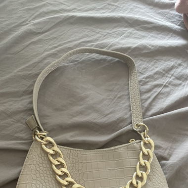Beige Handtasche