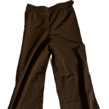 Pantaloni a zampa marroni, anni '70, vintage, vita bassa, bootcut