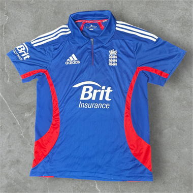 Blue Adidas England cricket shirt 