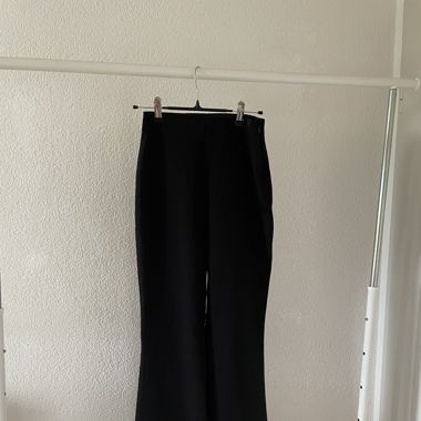 elegante schwarze schlag hose