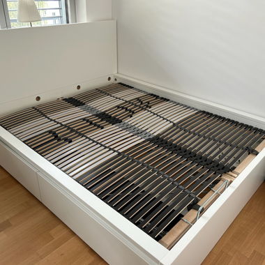 IKEA MALM Bett + 4 Schubkästen + Bettfedern