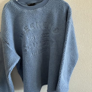 ASOS DESIGN Plush Blue Sweatshirt
