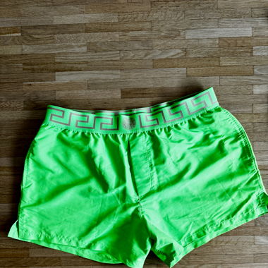 Short de bain Versace, vert citron, taille 6 (L)