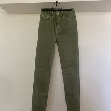 Jeans Verde a Vita Alta – High-Waist-Jeans