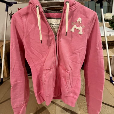 Rosa Reissverschluss-Sweat Abercrombie
