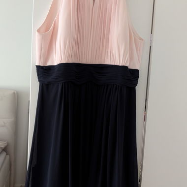 Abito elegante blu-rosa, taglia 44