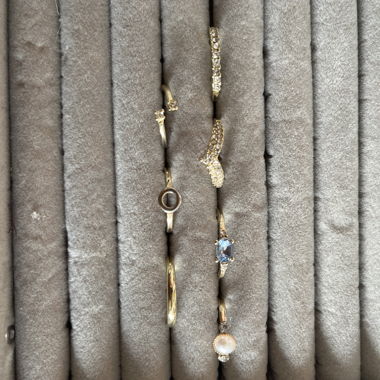 Set of Gold-Coloured Fashion Rings