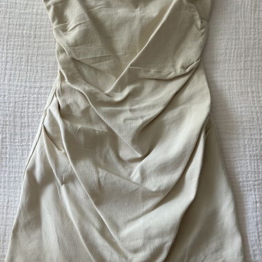 Miniabito beige bandeau