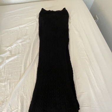 Black long pencil skirt