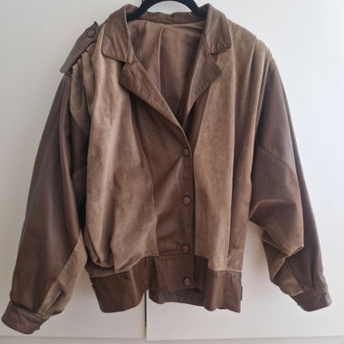 Oversize-Lederjacke