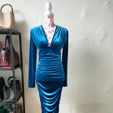 Blaues Abendkleid